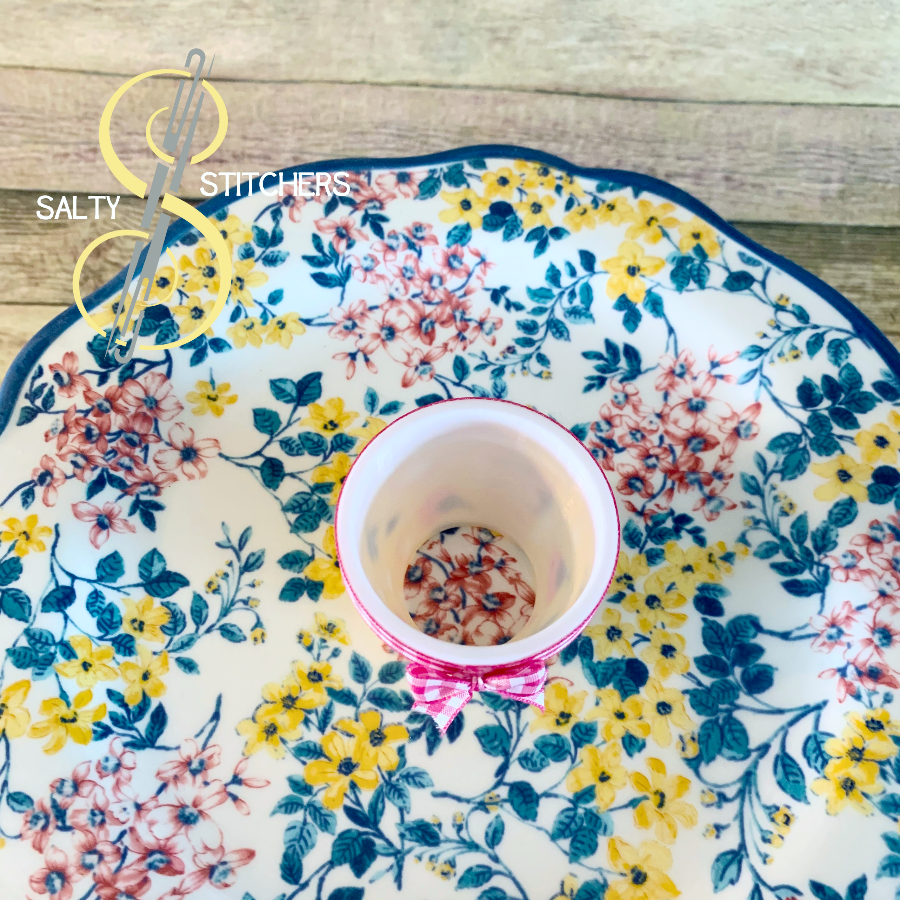 3D Printed Faux Terra Cotta Pot Pioneer Woman Fabric Napkin Ring | Salty Stitchers at More Heart Studio