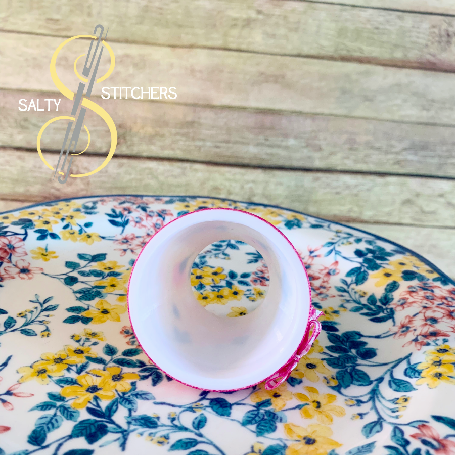 3D Printed Faux Terra Cotta Pot Pioneer Woman Fabric Napkin Ring | Salty Stitchers at More Heart Studio