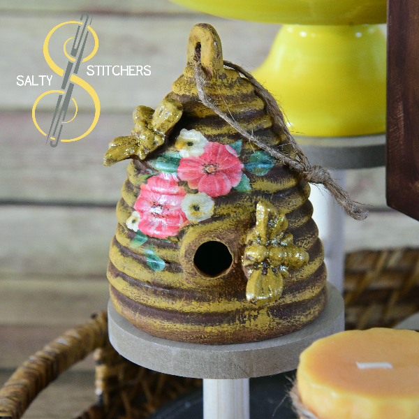 Vintage Floral Inspired Honey Bee Tier Tray Hive | Jacobs Custom Living