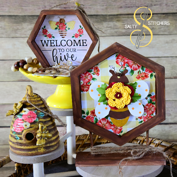 Vintage Floral Inspired Honey Bee Tier Tray Hive | Jacobs Custom Living