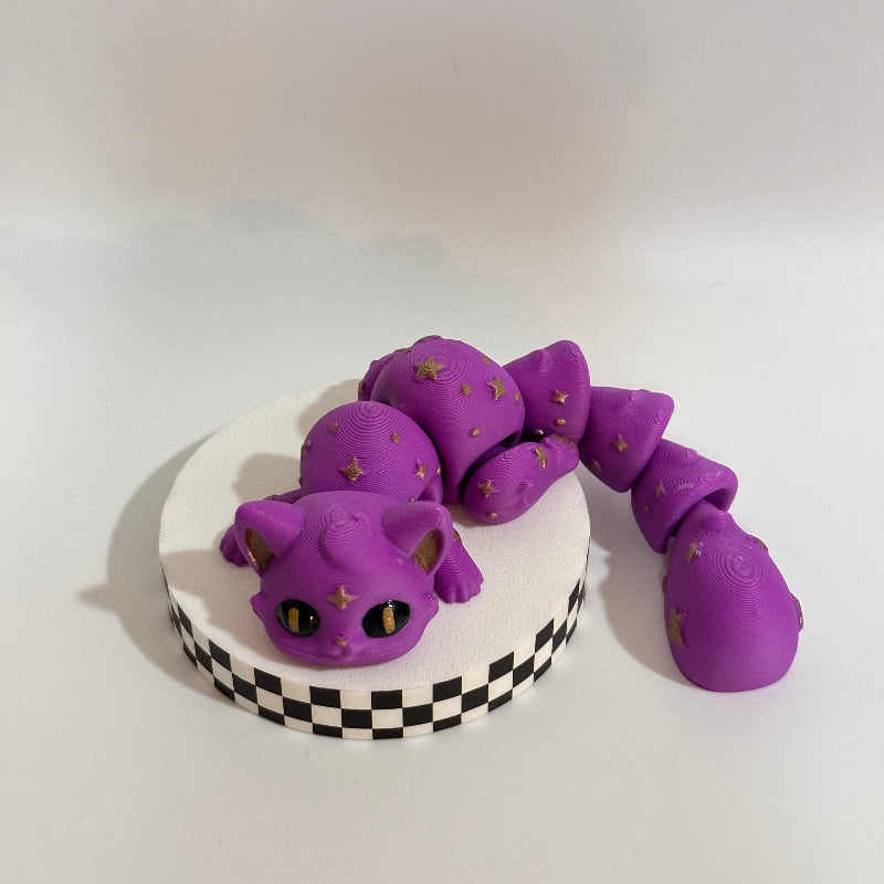 Mystic Starlight Cat 3D Printed Fidget Collectable