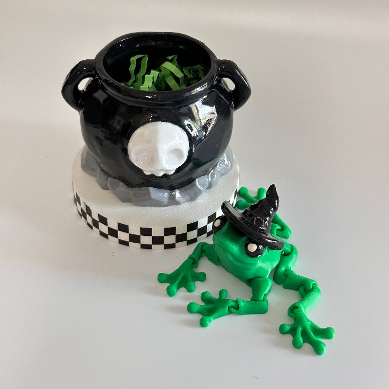 Brewbella the Witchy Frog 3D Printed Fidget Collecable