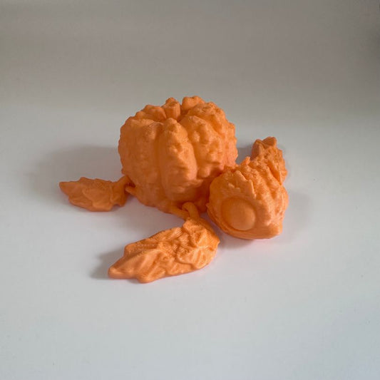 T18 Small Orange Bumpy Pumpkin Turtle