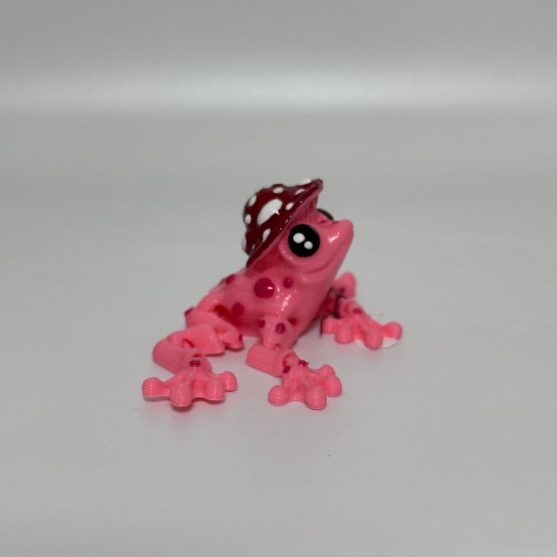 F12 Small Pink Mushroom Frog