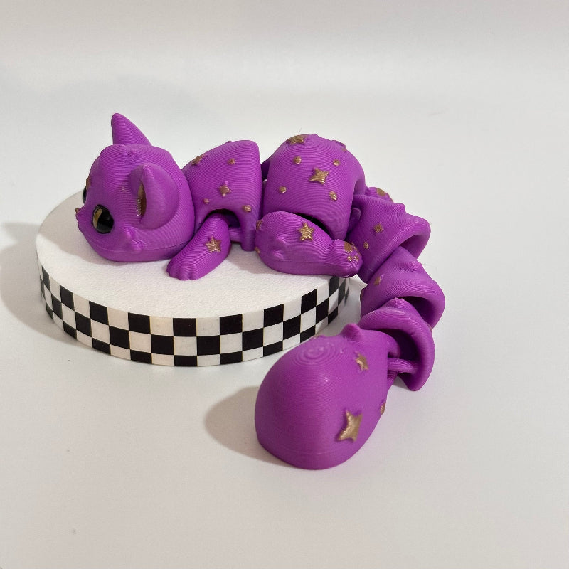 Mystic Starlight Cat 3D Printed Fidget Collectable