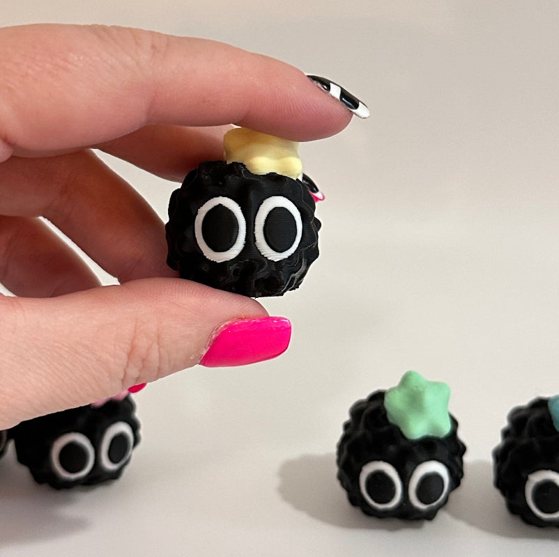 Mini Surprised Emoji Soot Sprite 3D Printed Figurine Collectable