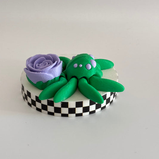 Pastel Petal Pouncer 3D Printed Fidget Spider Collectable