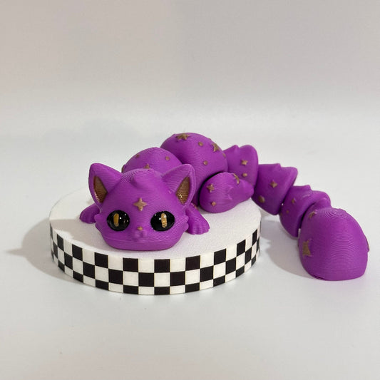 Mystic Starlight Cat 3D Printed Fidget Collectable