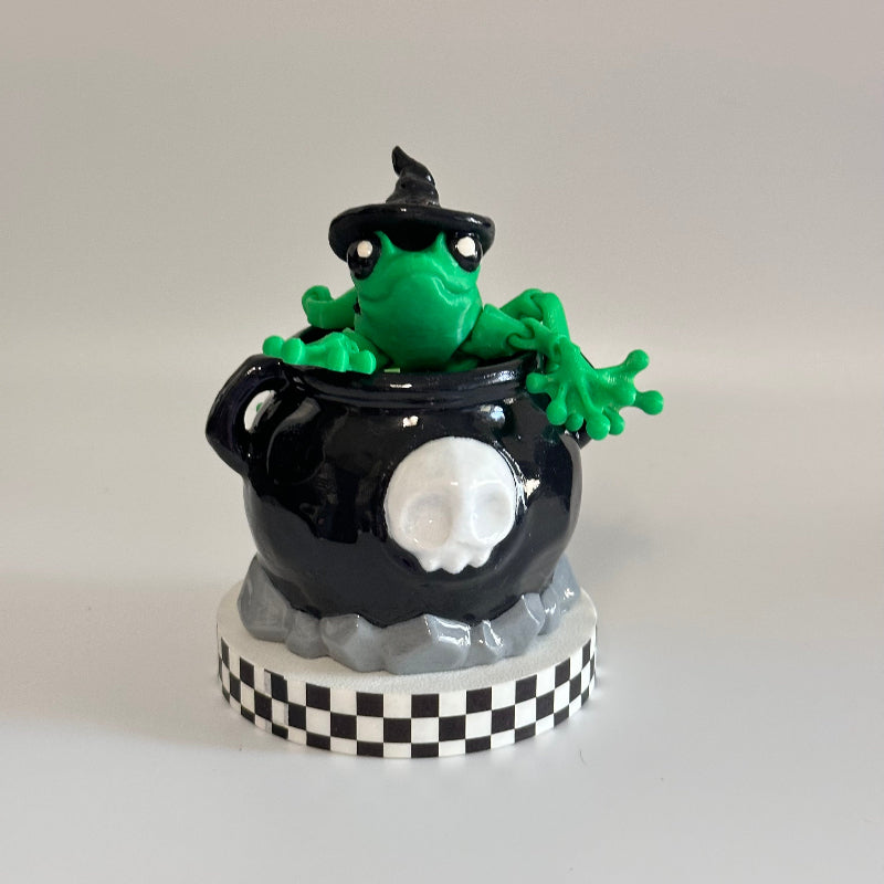 Brewbella the Witchy Frog 3D Printed Fidget Collecable