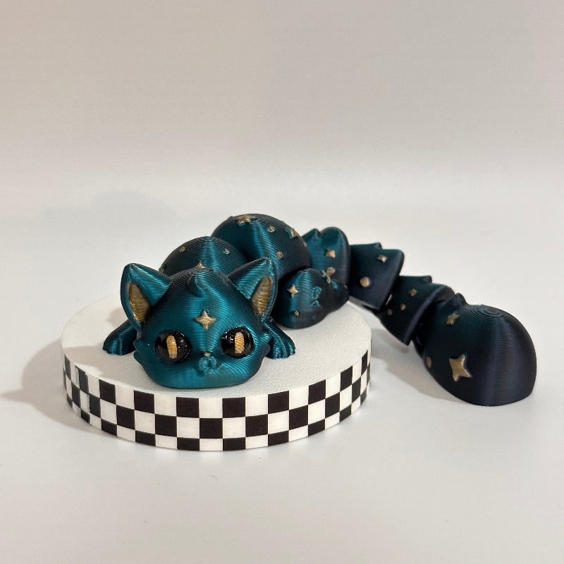 Cosmic Eclipse Cat 3D Printed Fidget Collectable