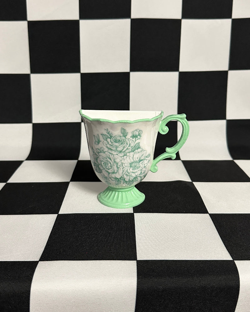 Agatha Jade Green Teacup Magnet & Pen Holder | Cottagecore Kitchen Decor