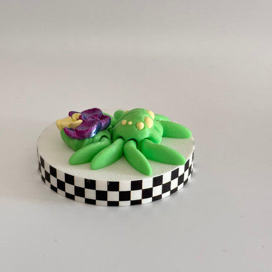 Zestful Orchid Hopper 3D Printed Fidget Spider Collectable