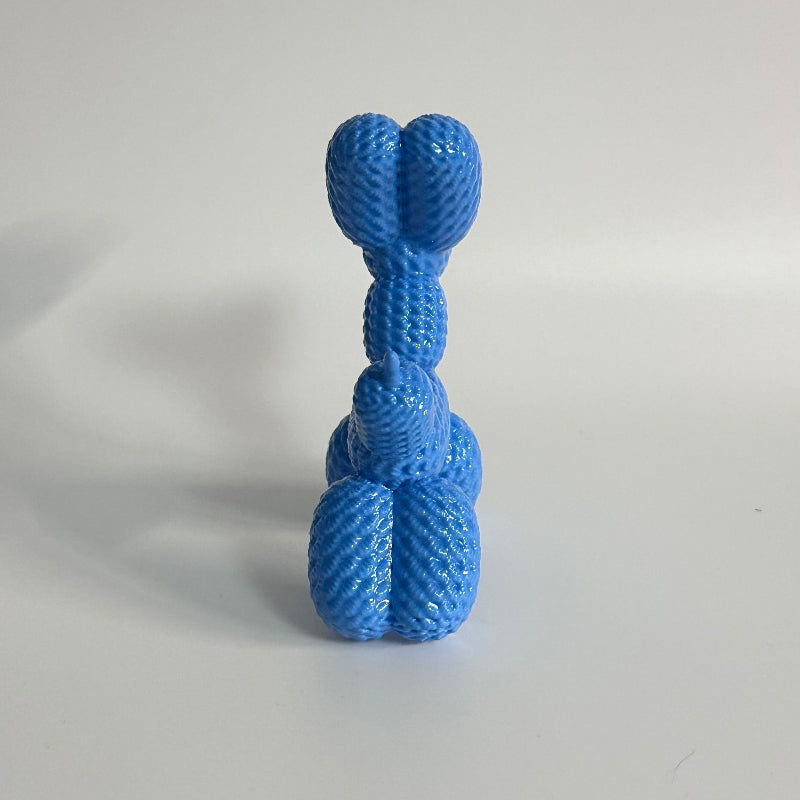 Blueberry Twirl Pup 3D Printed Balloon Dog Figurine Trinket Collectable