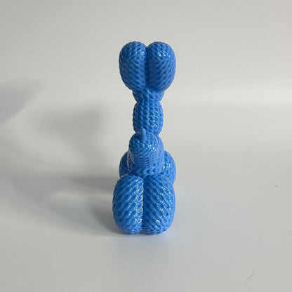 Blueberry Twirl Pup 3D Printed Balloon Dog Figurine Trinket Collectable