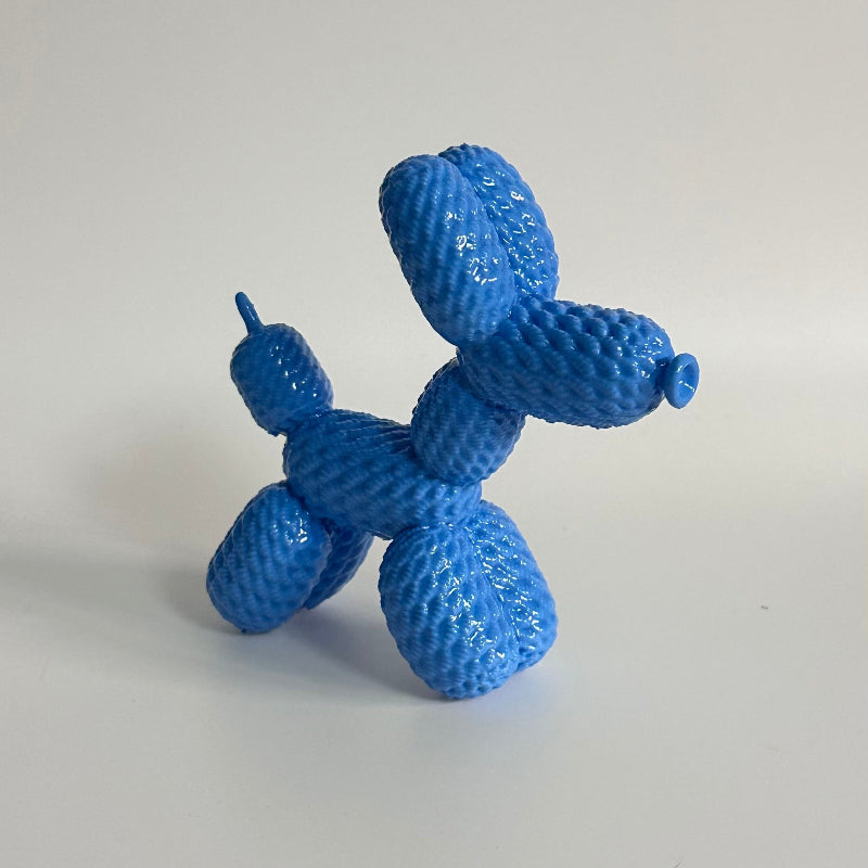 Blueberry Twirl Pup 3D Printed Balloon Dog Figurine Trinket Collectable