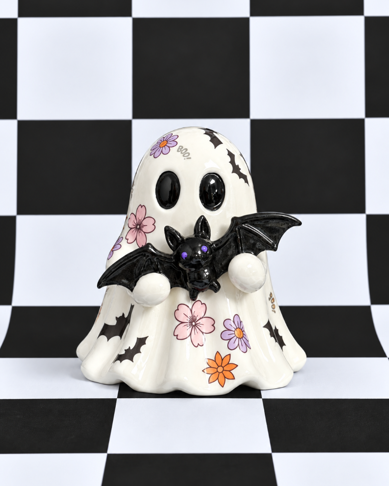 Batty Boo Ghost Teacup Figurine