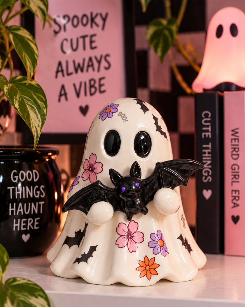 Batty Boo Ghost Teacup Figurine