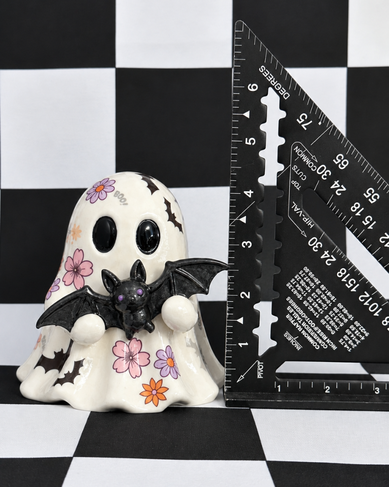 Batty Boo Ghost Teacup Figurine