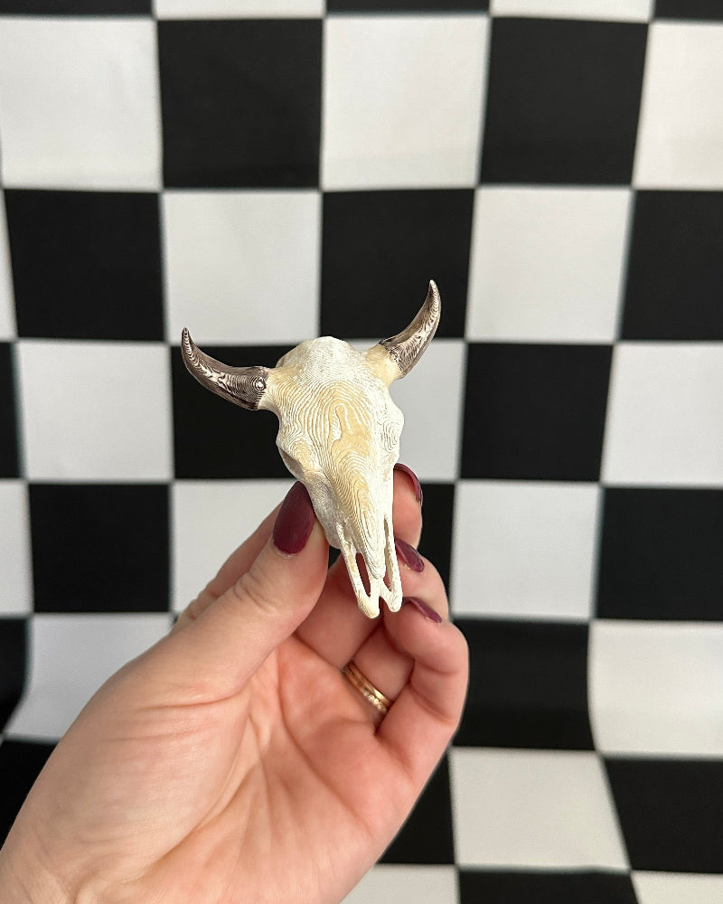 Bison Skull Magnet | Rustic Western Decor & Desert-Inspired Mini Art