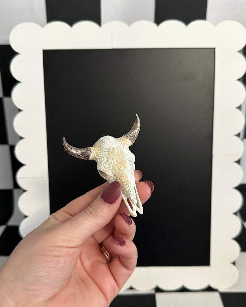 Bison Skull Magnet | Rustic Western Decor & Desert-Inspired Mini Art