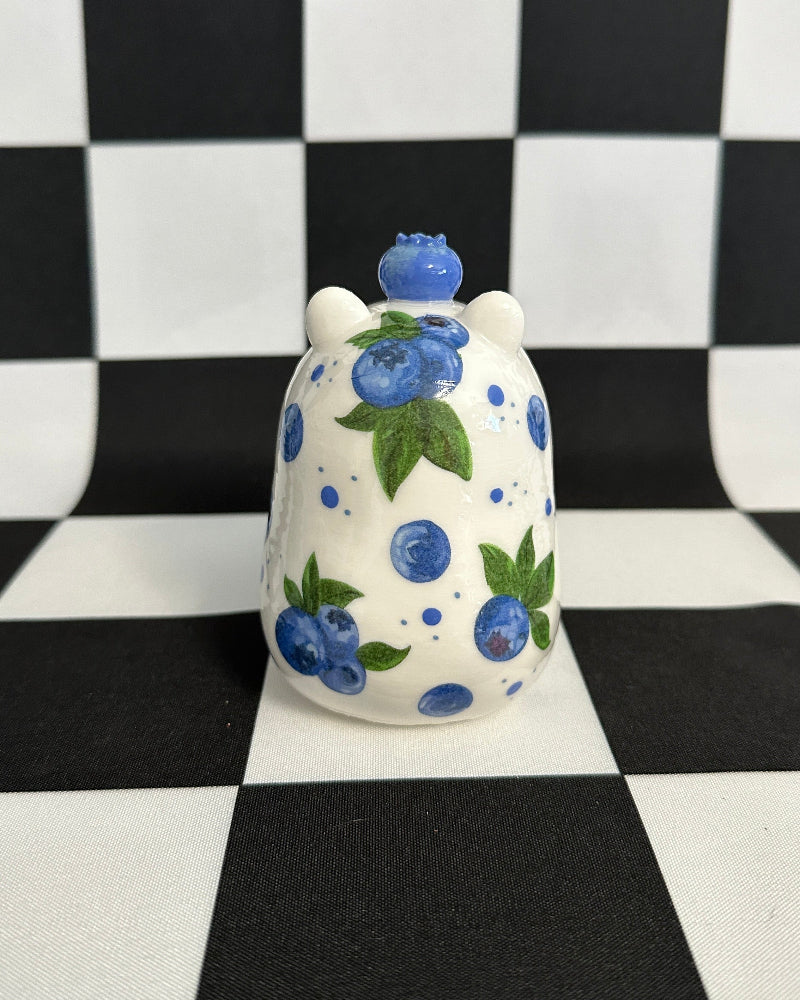 Blueberry Capybara Figurine | Whimsical Sculpture