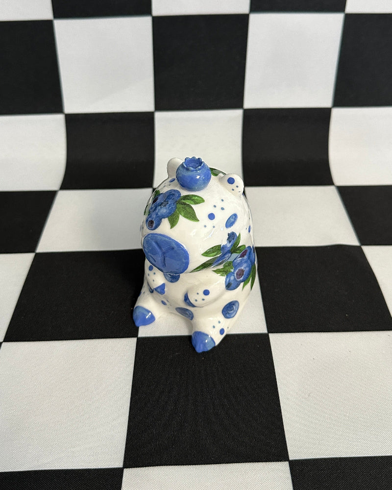 Blueberry Capybara Figurine | Whimsical Sculpture