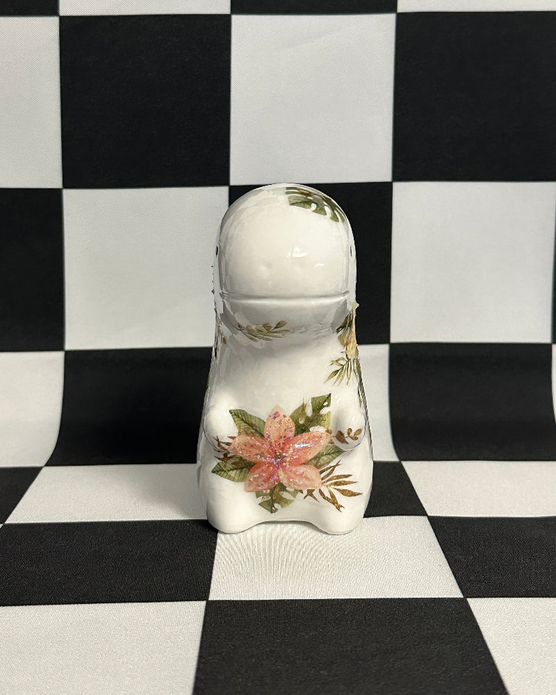 Boho Floral T-Rex Figurine | Whimsical Dinosaur Shelf Decor