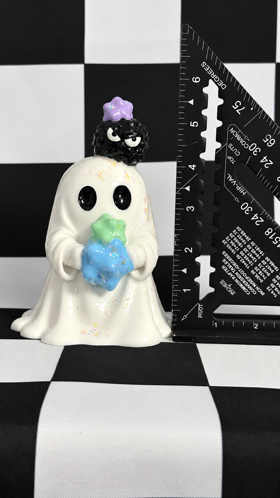 Ghost with Angry Soot Sprites Figurine