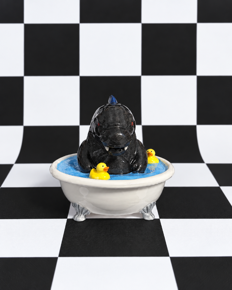 Chibi Godzilla Bathtub Figurine
