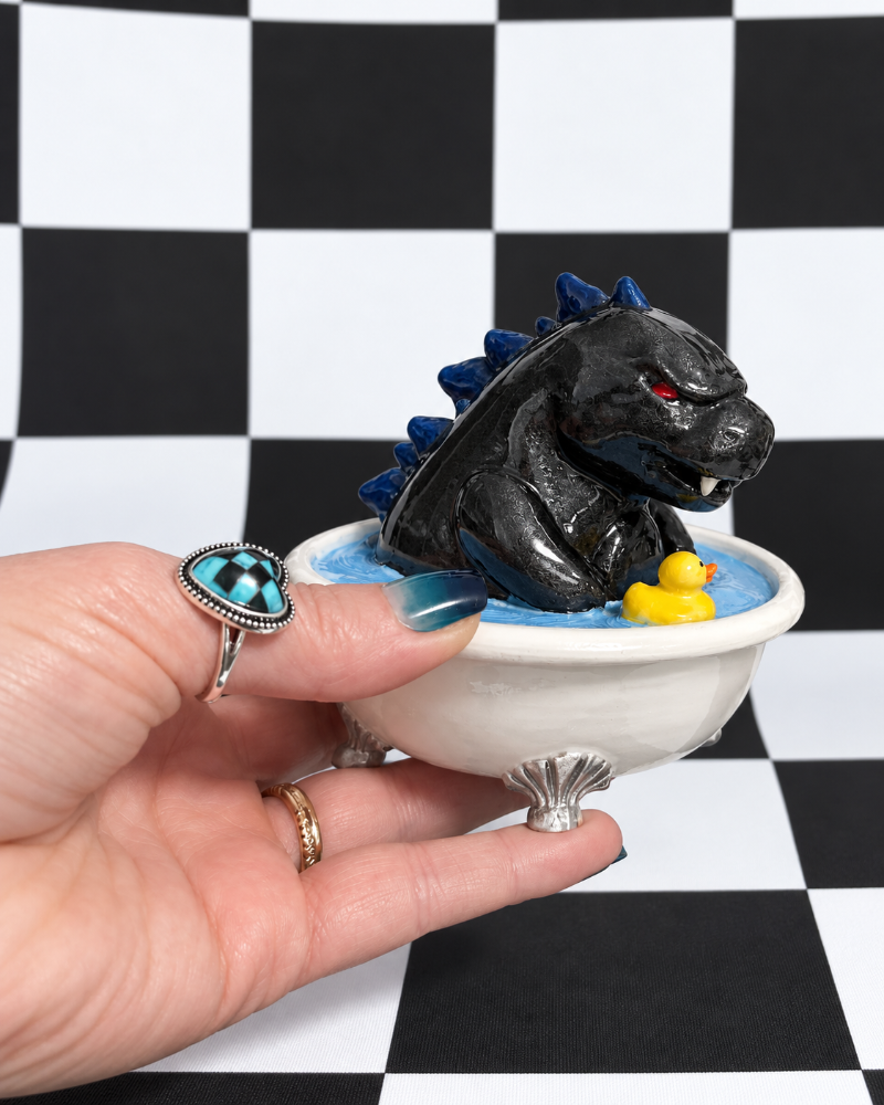 Chibi Godzilla Bathtub Figurine