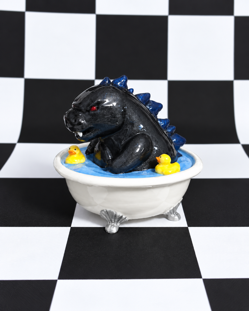 Chibi Godzilla Bathtub Figurine