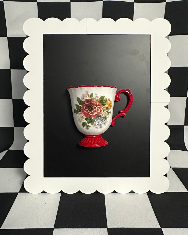 Country Garden Teacup Magnet & Pen Holder | Cottagecore Kitchen Decor