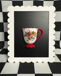 Country Garden Teacup Magnet & Pen Holder | Cottagecore Kitchen Decor