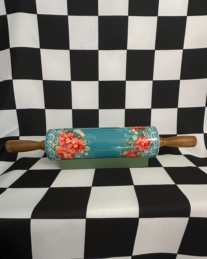 Dark Green Large Rolling Pin Holder Stand - Fits Pioneer Woman Rolling Pins