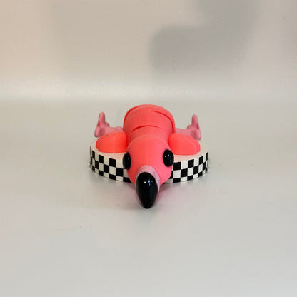 FidgetFluff the Flamingo 3D Printed Fidget Toy Collectible