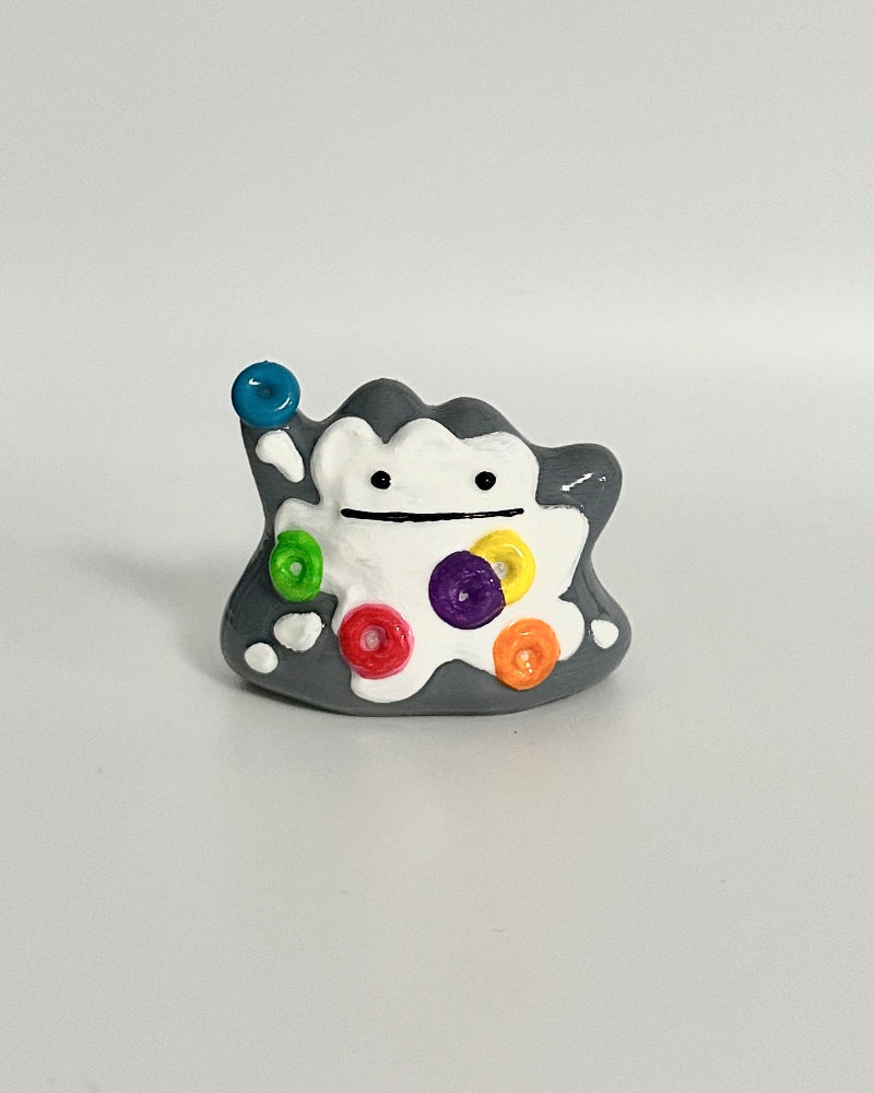 Colorful cartoon-like figurine on a white background