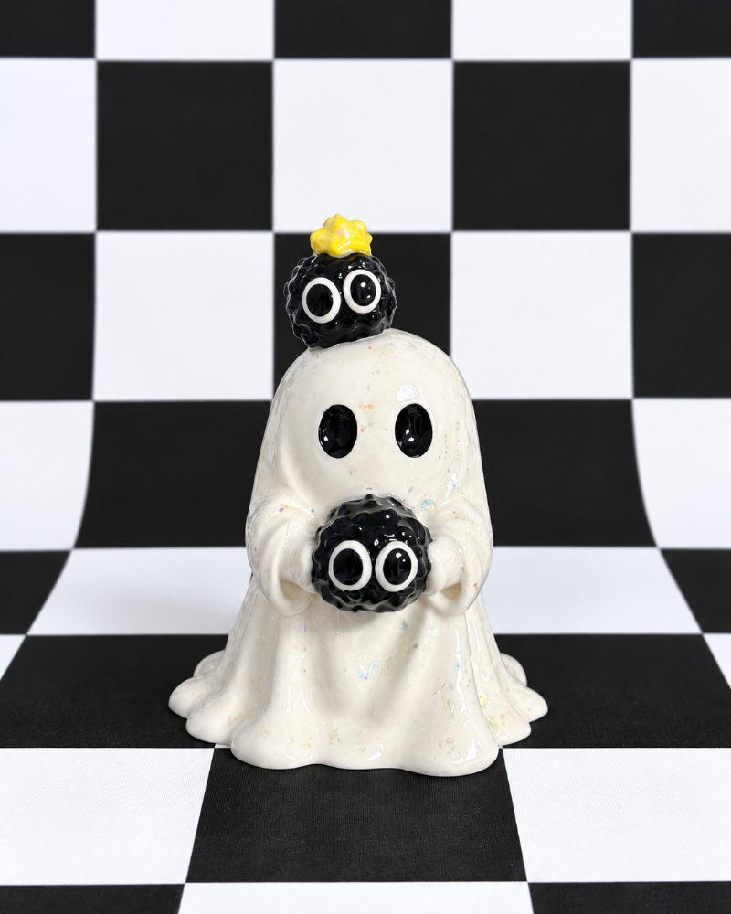 Ghost with Surprised Soot Sprites Figurine