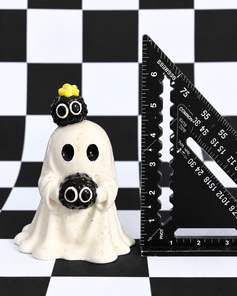 Ghost with Surprised Soot Sprites Figurine