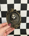 Ghostface-Inspired Framed Magnet | Horror Mini Wall Art & Gothic Curiosity Decor