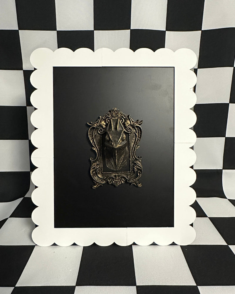 Gold Chameleon Framed Magnet | Tropical Curiosity Mini Wall Art & Eclectic Decor