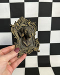 Gold Dachshund Framed Magnet | Whimsical Mini Wall Art & Eclectic Dog Decor