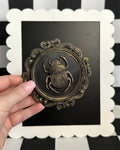 Gold Egyptian Scarab Framed Magnet | Whimsical Mini Wall Art 