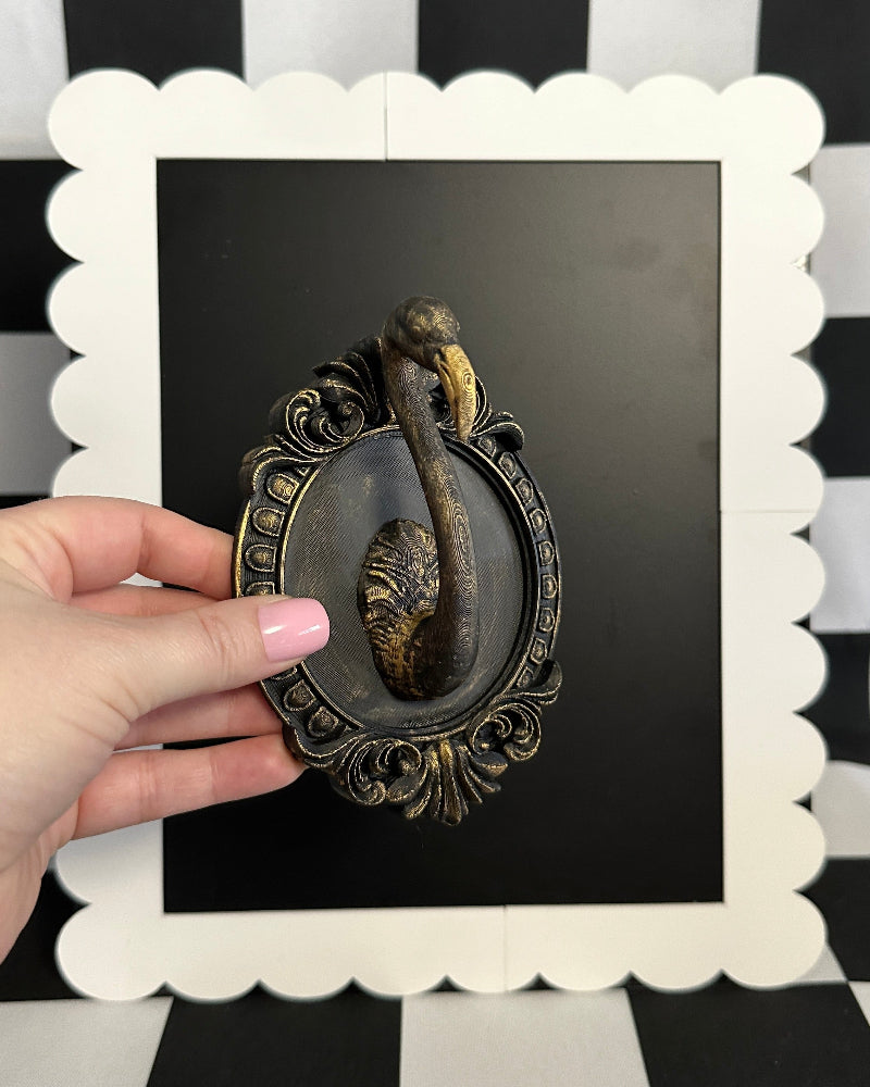 Gold Flamingo Framed Magnet | Whimsical Mini Wall Art
