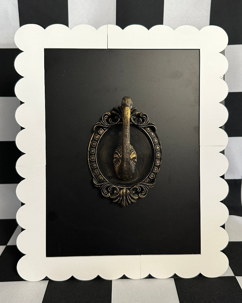 Gold Flamingo Framed Magnet | Whimsical Mini Wall Art