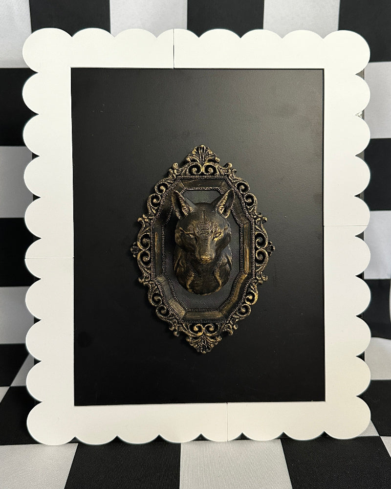 Gold Fox Framed Magnet | Whimsical Mini Wall Art