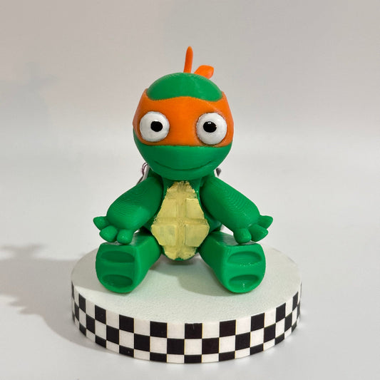 Orange Ninja Turtle 3D Printed Fidget Collectable