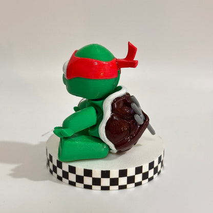 Red Ninja Turtle 3D Printed Fidget Collectable