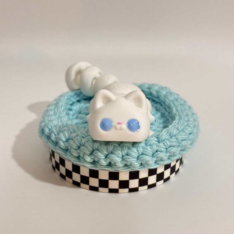 Arctic Bliss Cat 3D Printed Fidget Collectable