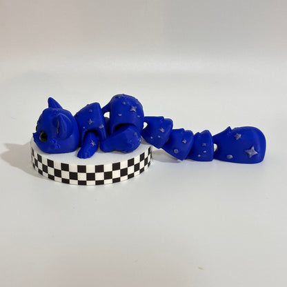 Sapphire Cosmos Cat 3D Printed Fidget Collectable