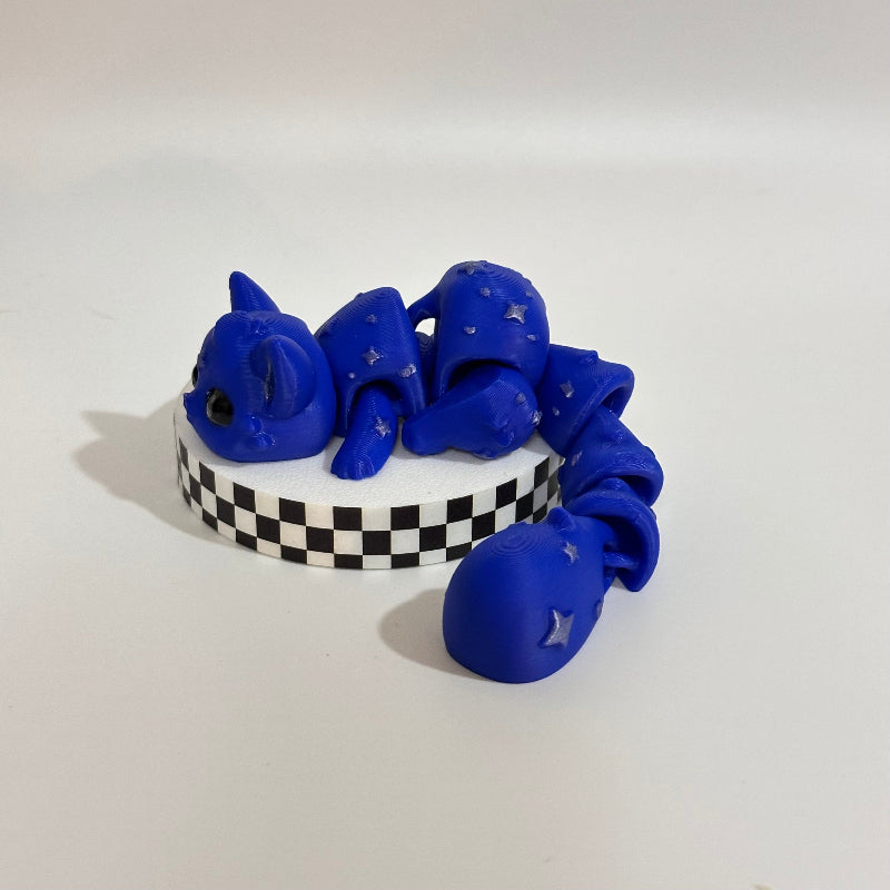 Sapphire Cosmos Cat 3D Printed Fidget Collectable